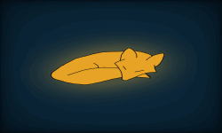 A Sleepy Golden Fox